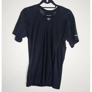 AlignMed Postural Fitness Shirt Mens XL Black V Neck Compression Training